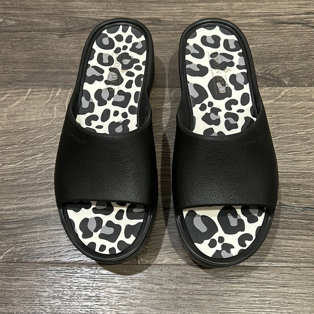 Lemon Jelly Wedge Black Sandals 7